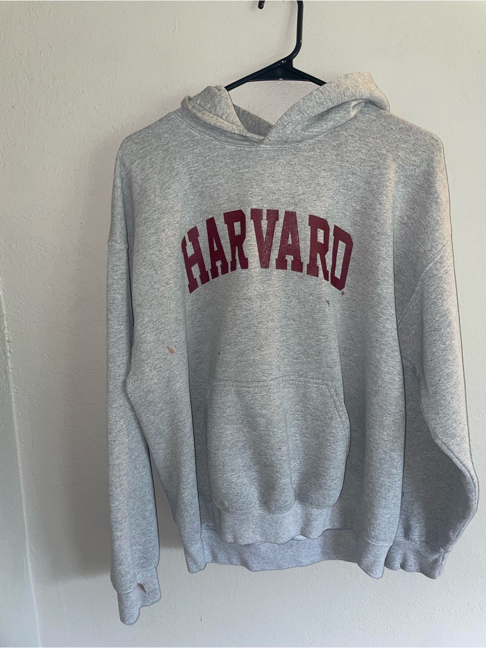 Harvard Gray Hooded Sweatshirt - Classic Collegiate Pullover Large